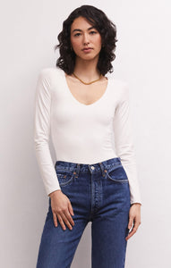 TopsSo Smooth V-Neck Bodysuit White