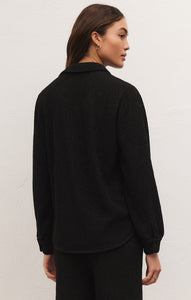 TopsLyrical Crinkle Knit Shirt Black