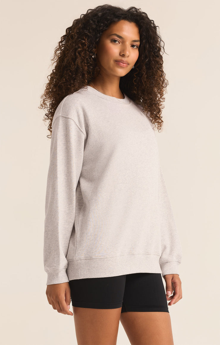 Tops Oversized Sweatshirt Light Heather Grey