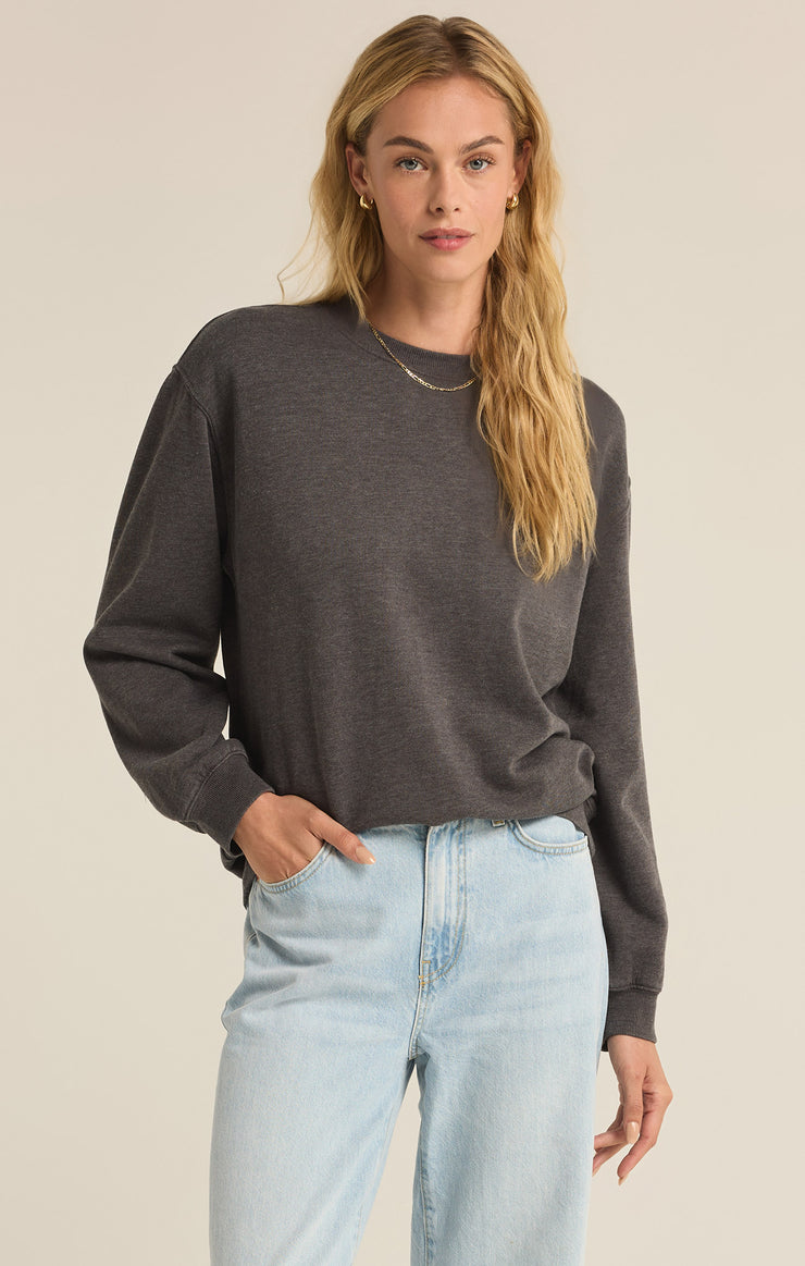 Tops Oversized Sweatshirt Washed Black