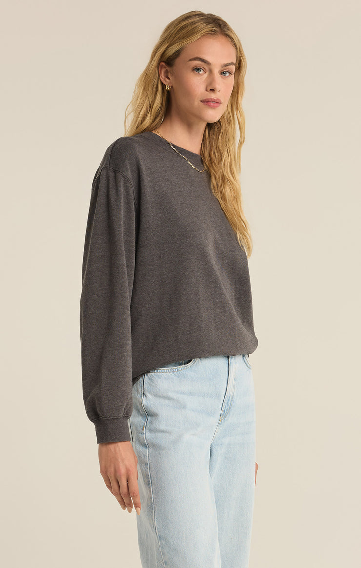 Tops Oversized Sweatshirt Washed Black