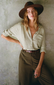 TopsPerfect Linen Stripe Top Meadow