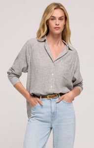 TopsPerfect Linen Stripe Top Sea Salt