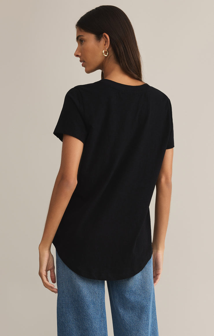 Tops Asher V-Neck Tee Black