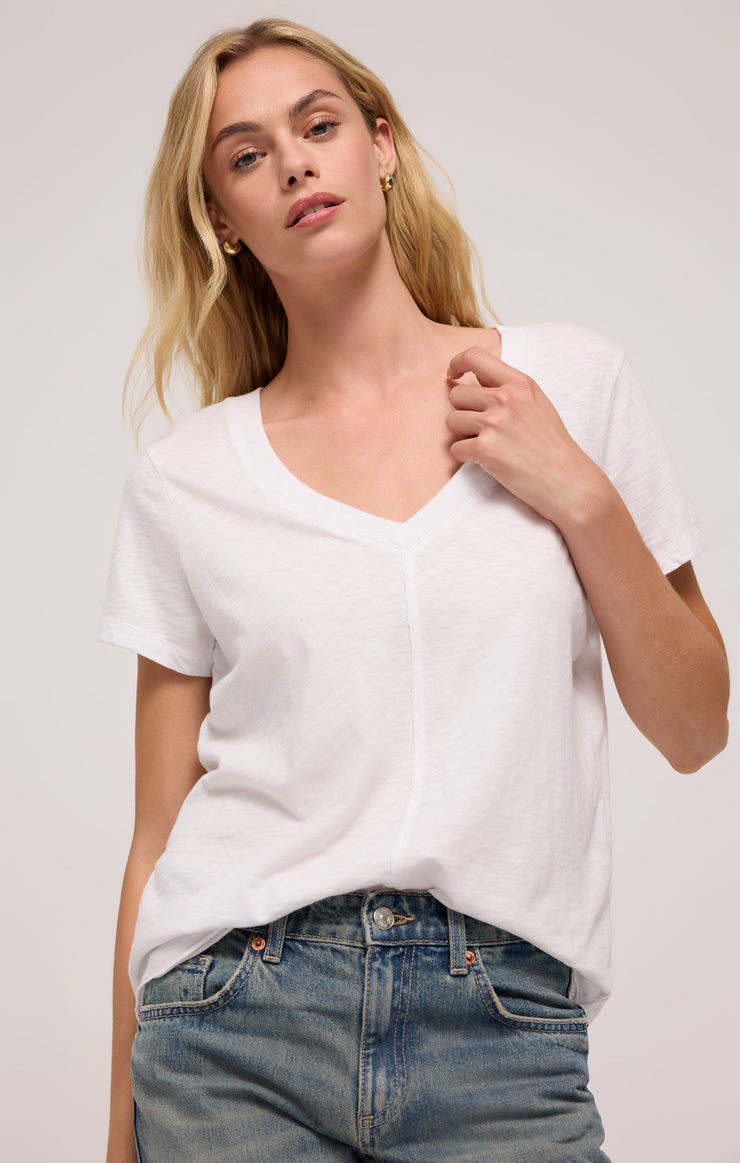 Tops Asher V-Neck Tee White