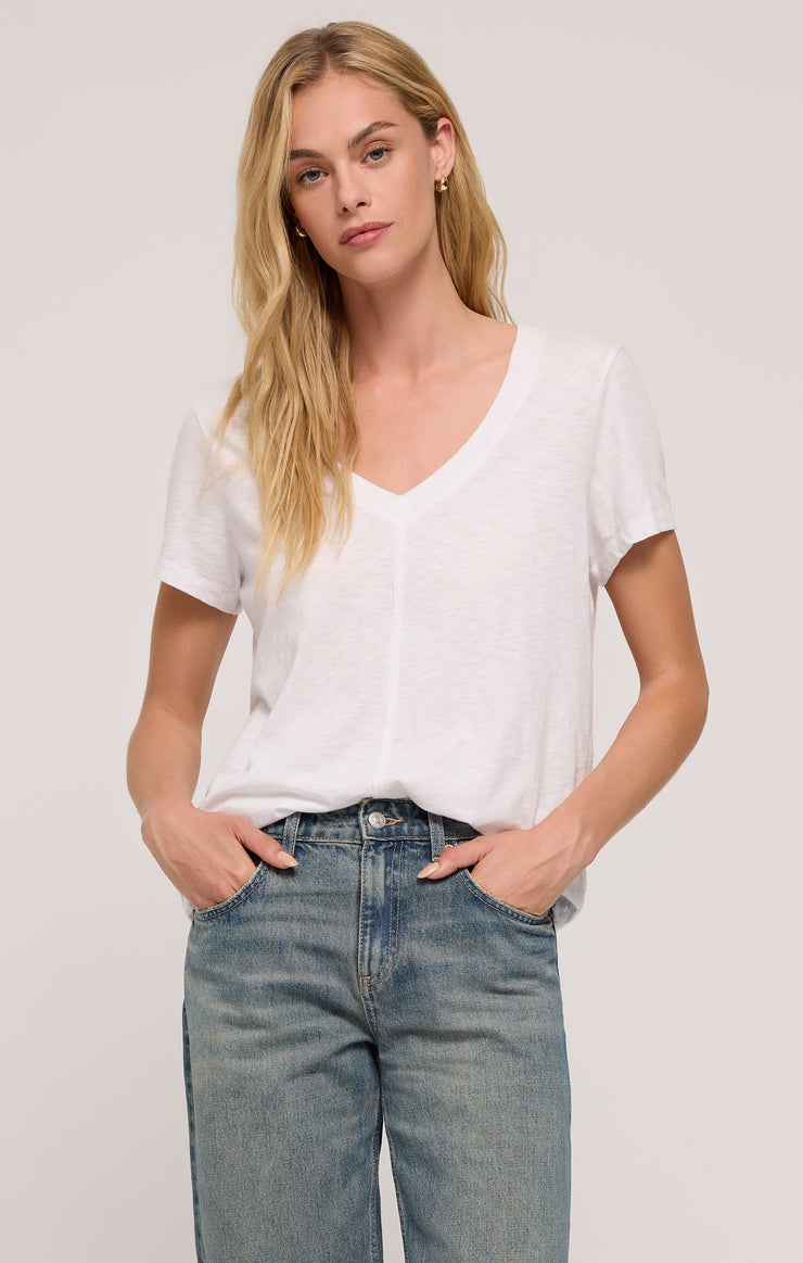 Tops Asher V-Neck Tee White