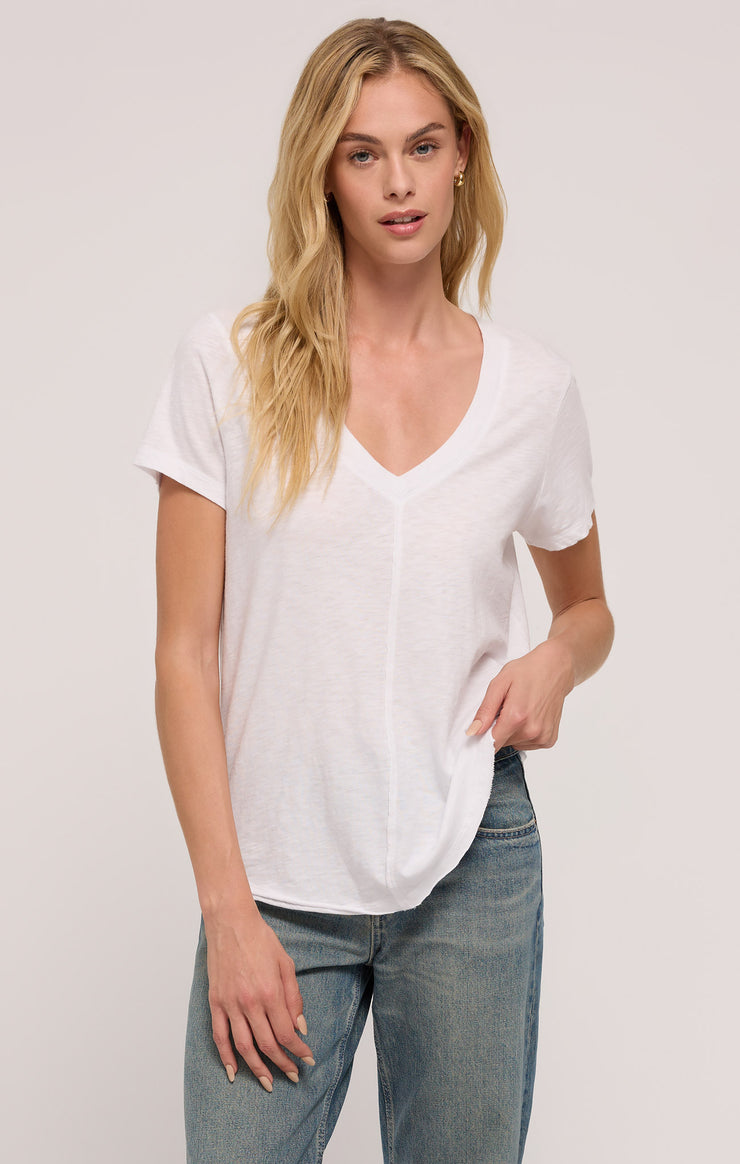 Tops Asher V-Neck Tee White