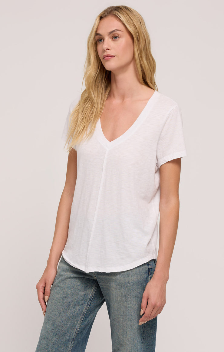 Tops Asher V-Neck Tee White