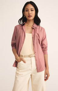 TopsPerfect Linen Top Pink Smoke