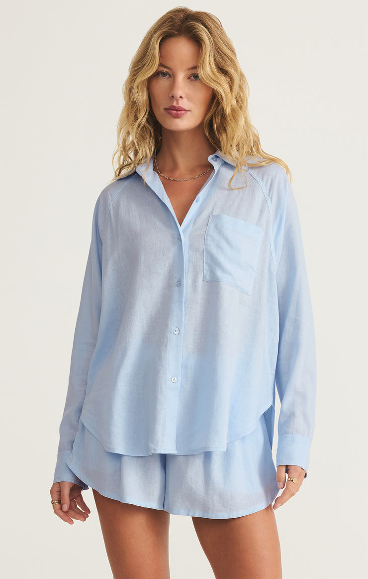 Tops Perfect Linen Top Salt Water