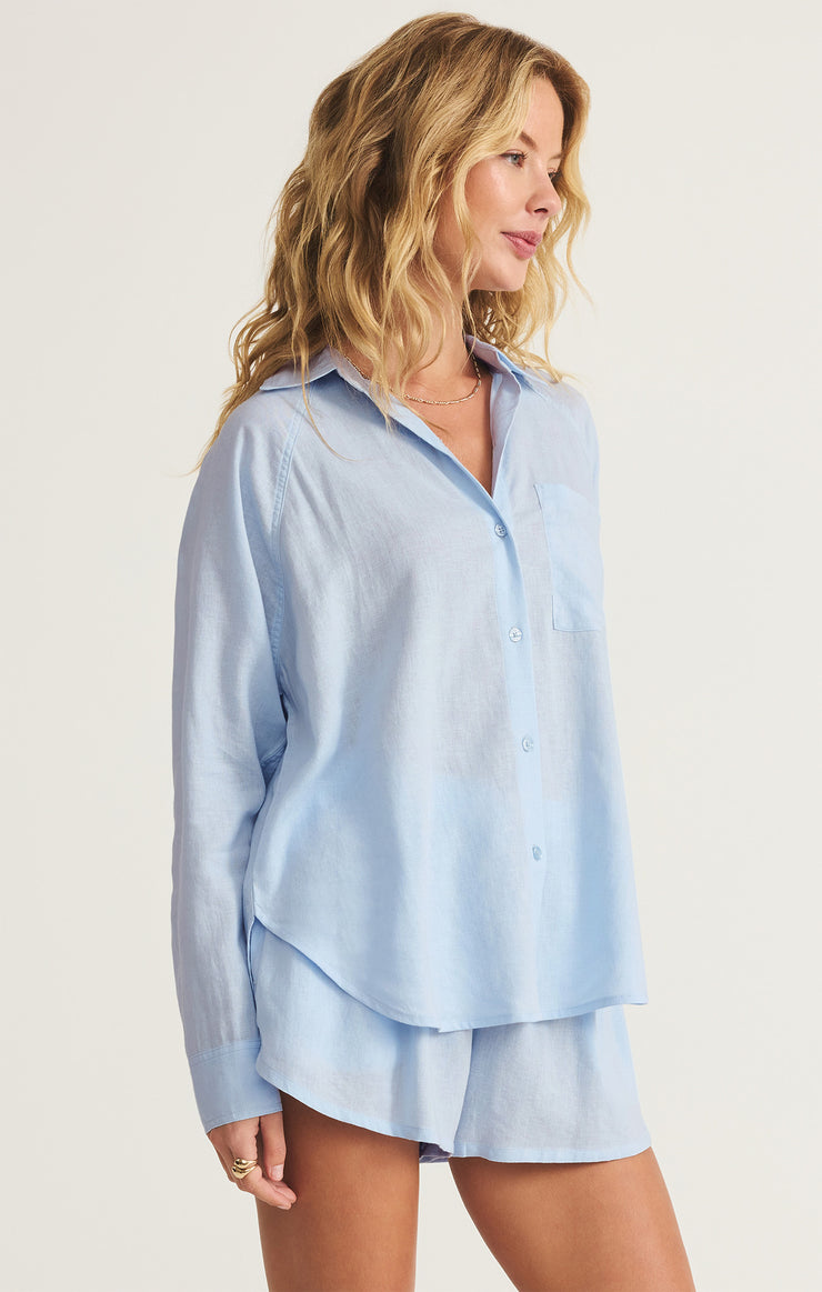 Tops Perfect Linen Top Salt Water