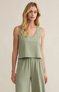 TopsSloane V-Neck Cotton Jersey Top Avocado