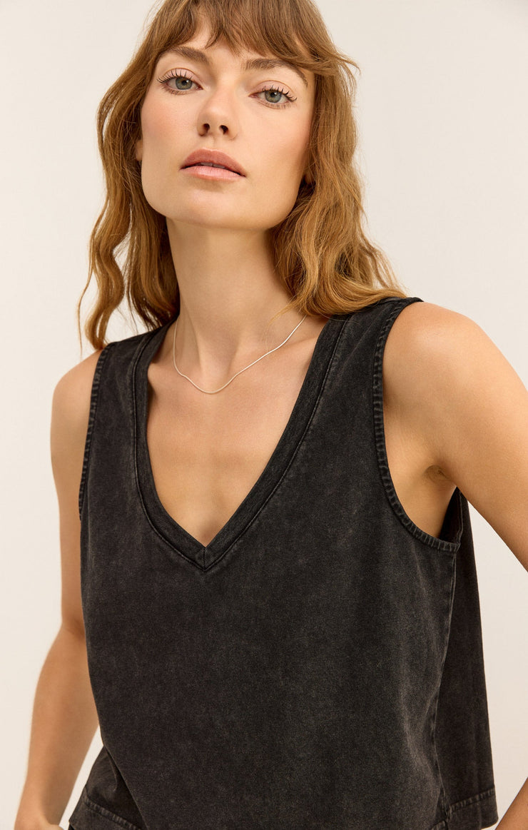 Tops Sloane V-Neck Tank Black