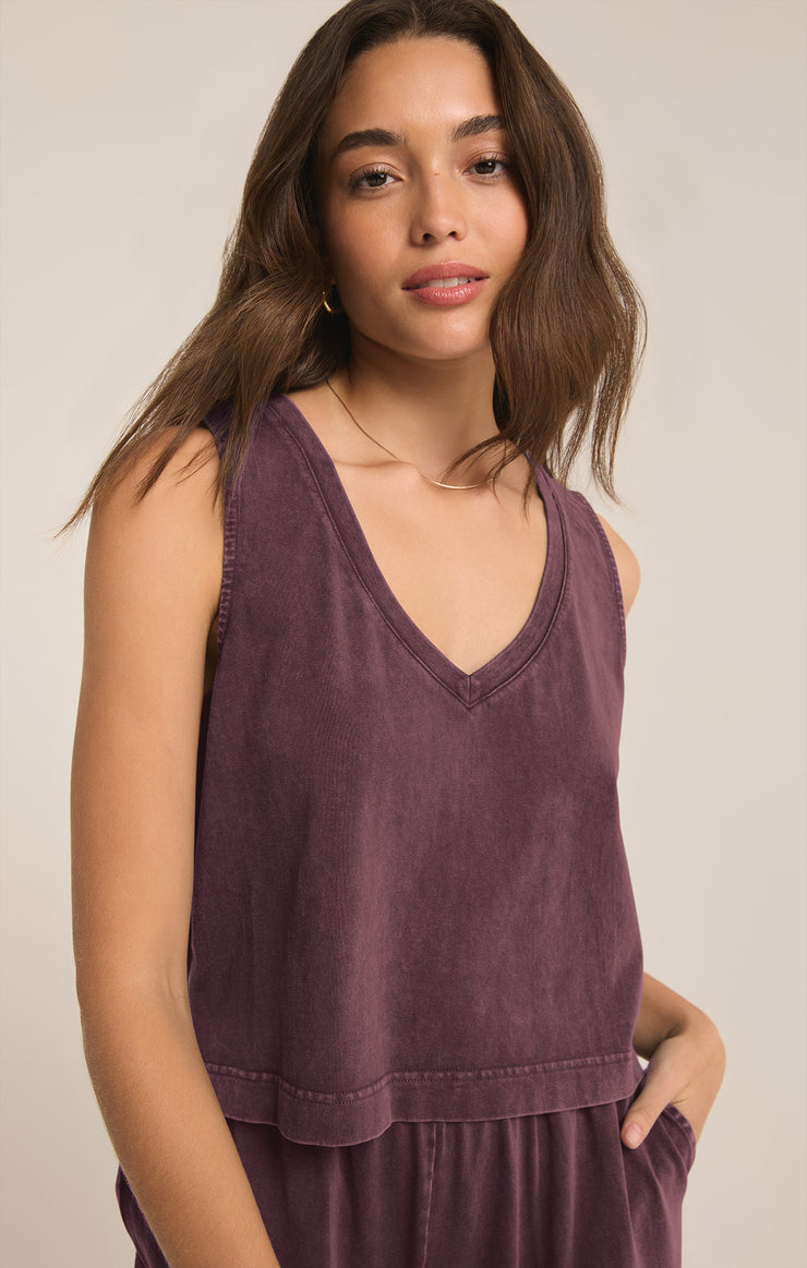 Tops Sloane V-Neck Tank Cocoa Berry