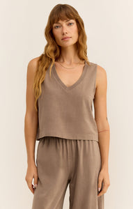 TopsSloane V-Neck Top Iced Coffee