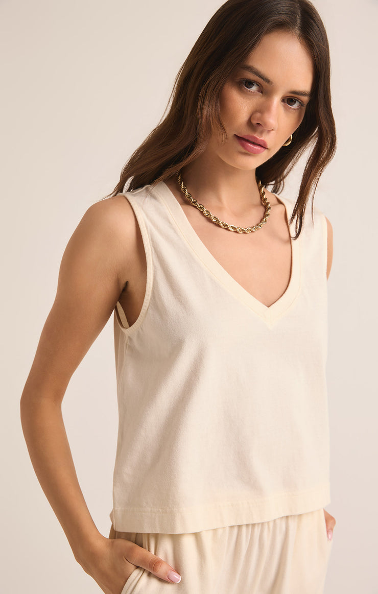 Tops Sloane V-Neck Tank Sea Salt