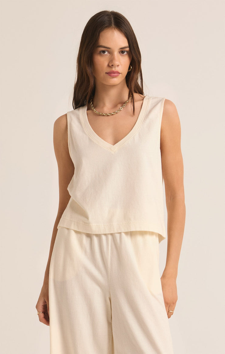 Tops Sloane V-Neck Tank Sea Salt