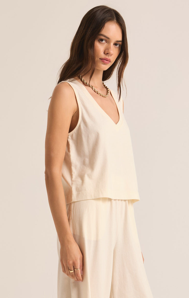 Tops Sloane V-Neck Tank Sea Salt