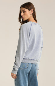 TopsSaldana Knit Denim Top Washed Indigo