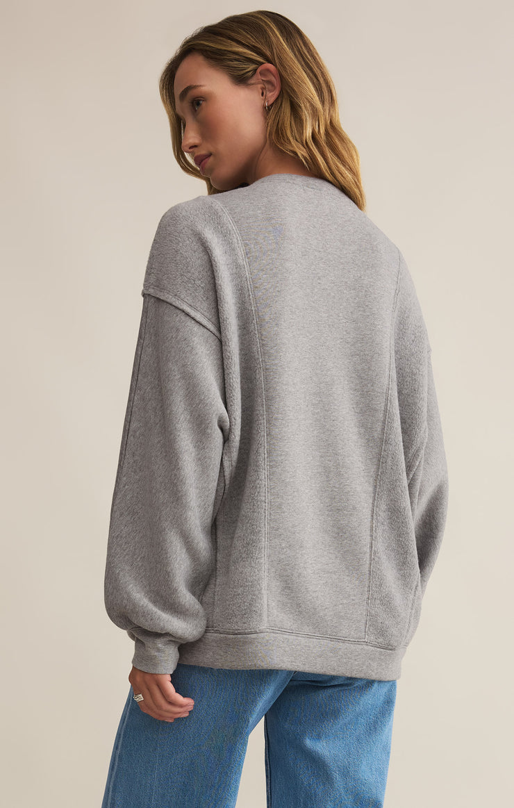 Tops Out Of Towner Sweatshirt Classic Heather Grey