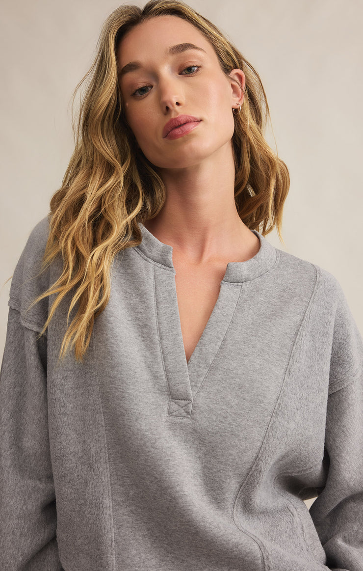 Tops Out Of Towner Sweatshirt Classic Heather Grey