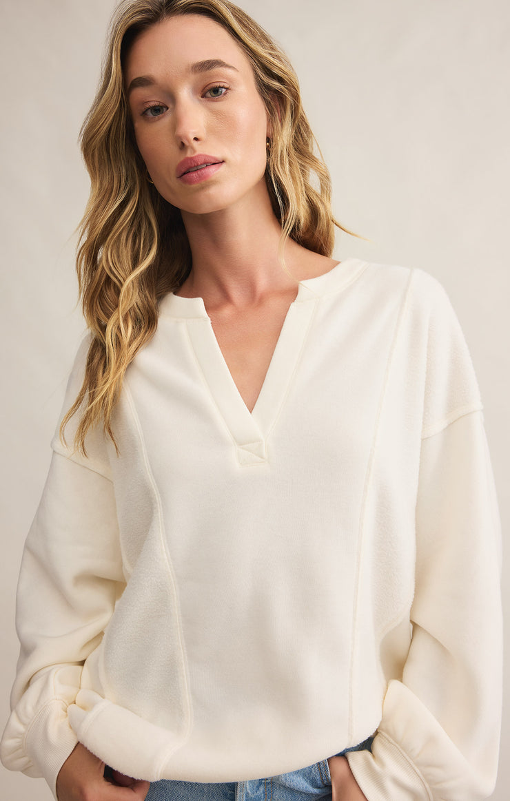 Tops Out Of Towner Sweatshirt Sea Salt