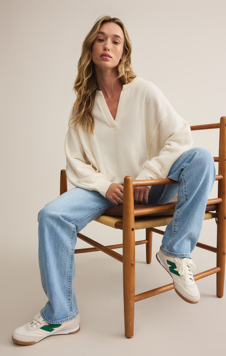 Tops Out Of Towner Sweatshirt Sea Salt