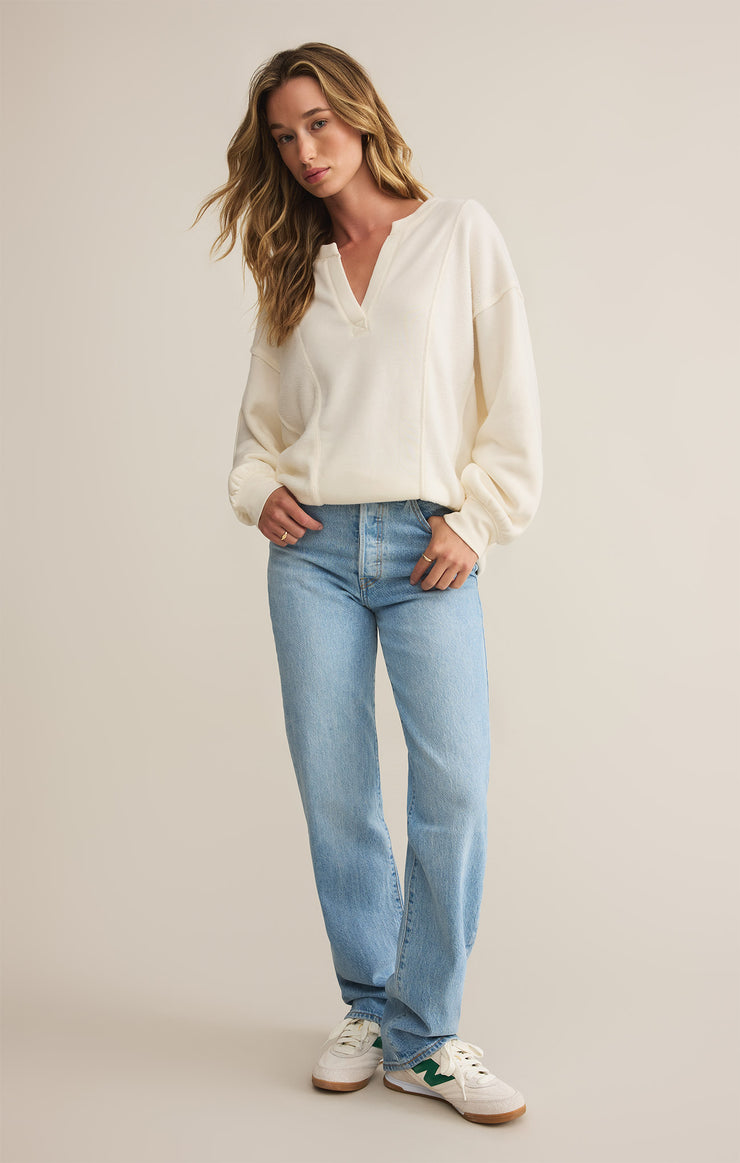 Tops Out Of Towner Sweatshirt Sea Salt