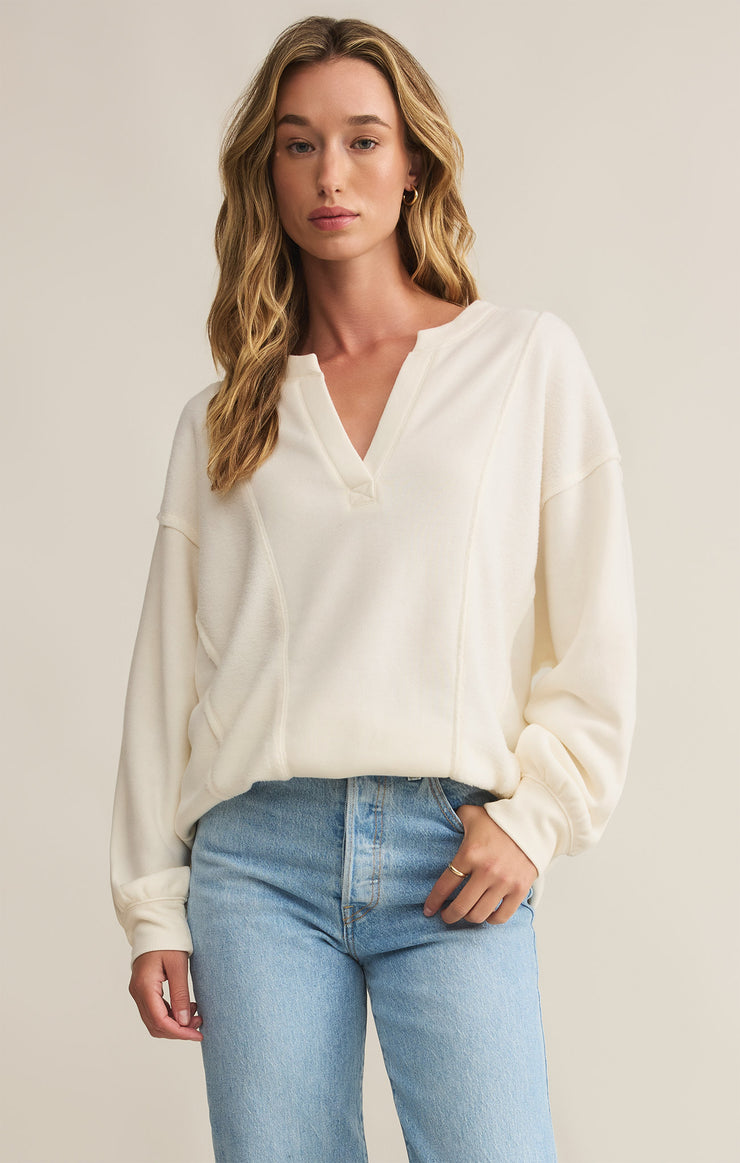 Tops Out Of Towner Sweatshirt Sea Salt