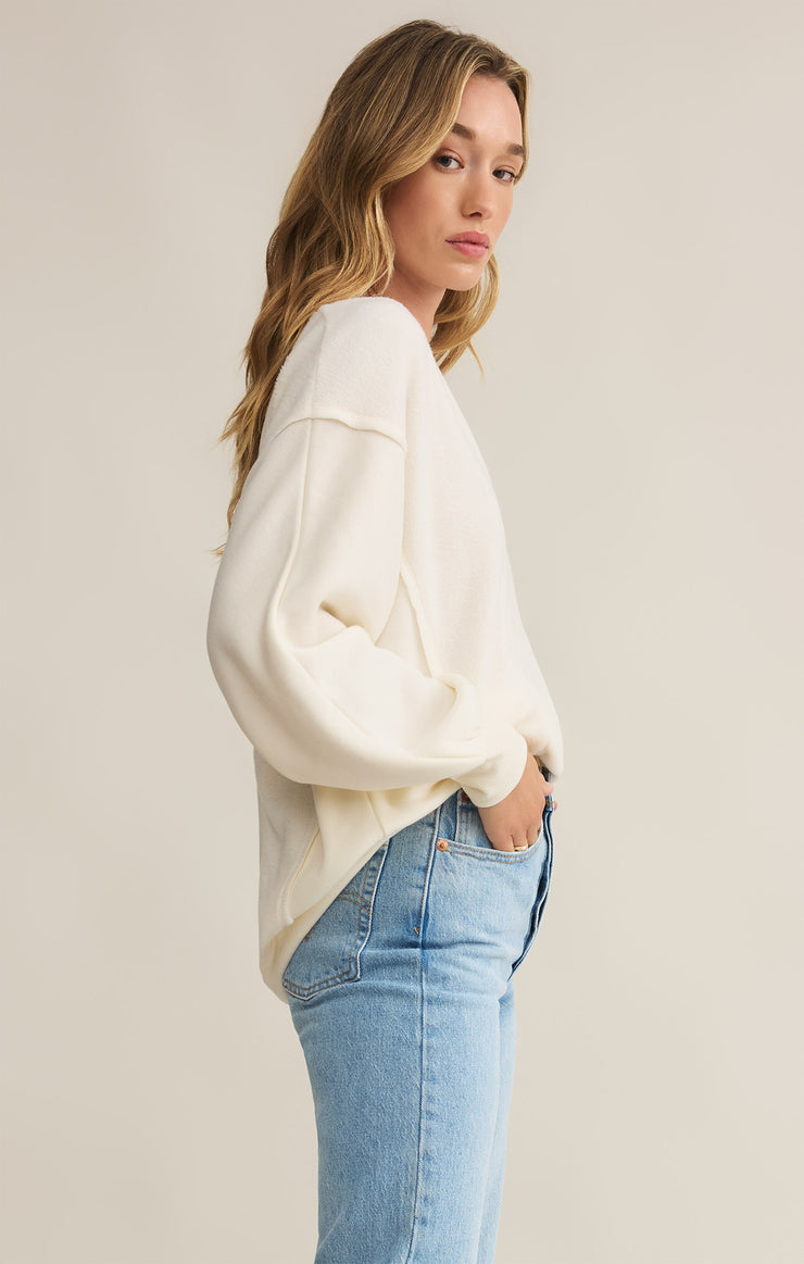 Tops Out Of Towner Sweatshirt Sea Salt