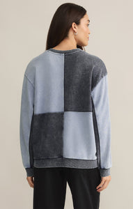 TopsFair & Square Denim Sweatshirt Washed Indigo