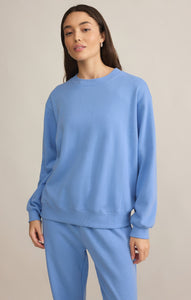 TopsClassic Boyfriend Fleece Sweatshirt Blue River