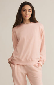 TopsClassic Boyfriend Fleece Sweatshirt Pink Salt