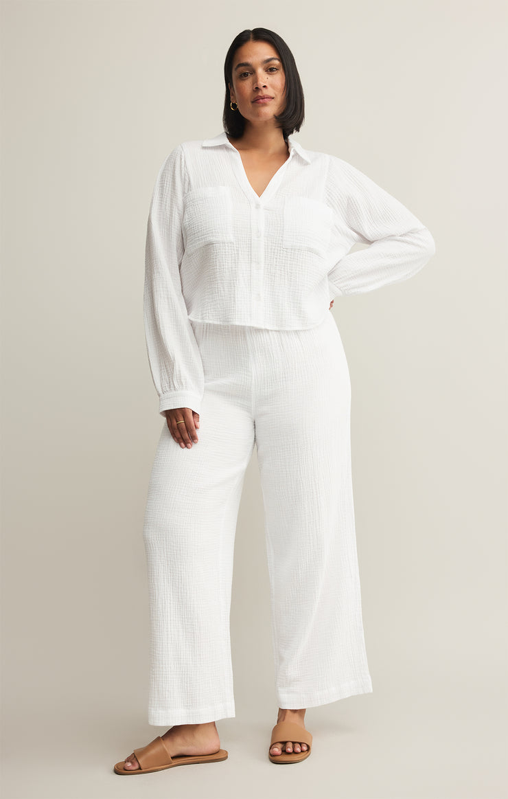 Pants Cassidy Full Length Gauze Pant White