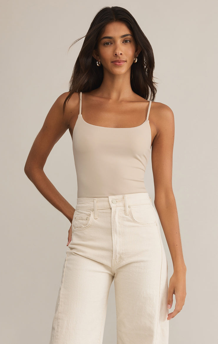 Tops Luxe Smooth Jersey Bodysuit Sandshell