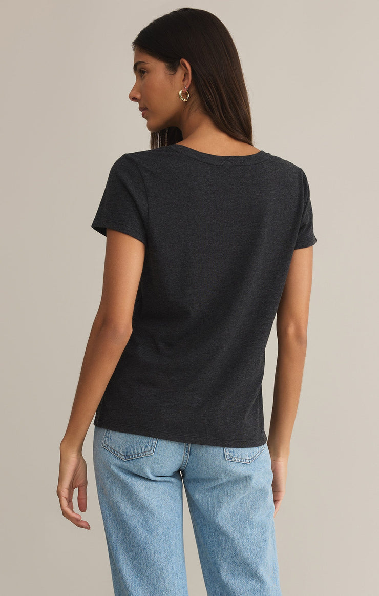 Tops Anywhere Scoop Neck Tee Black