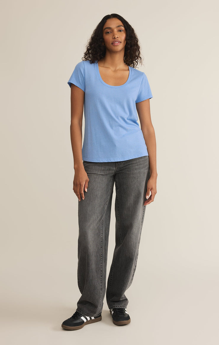 Tops Anywhere Scoop Neck Tee Blue River