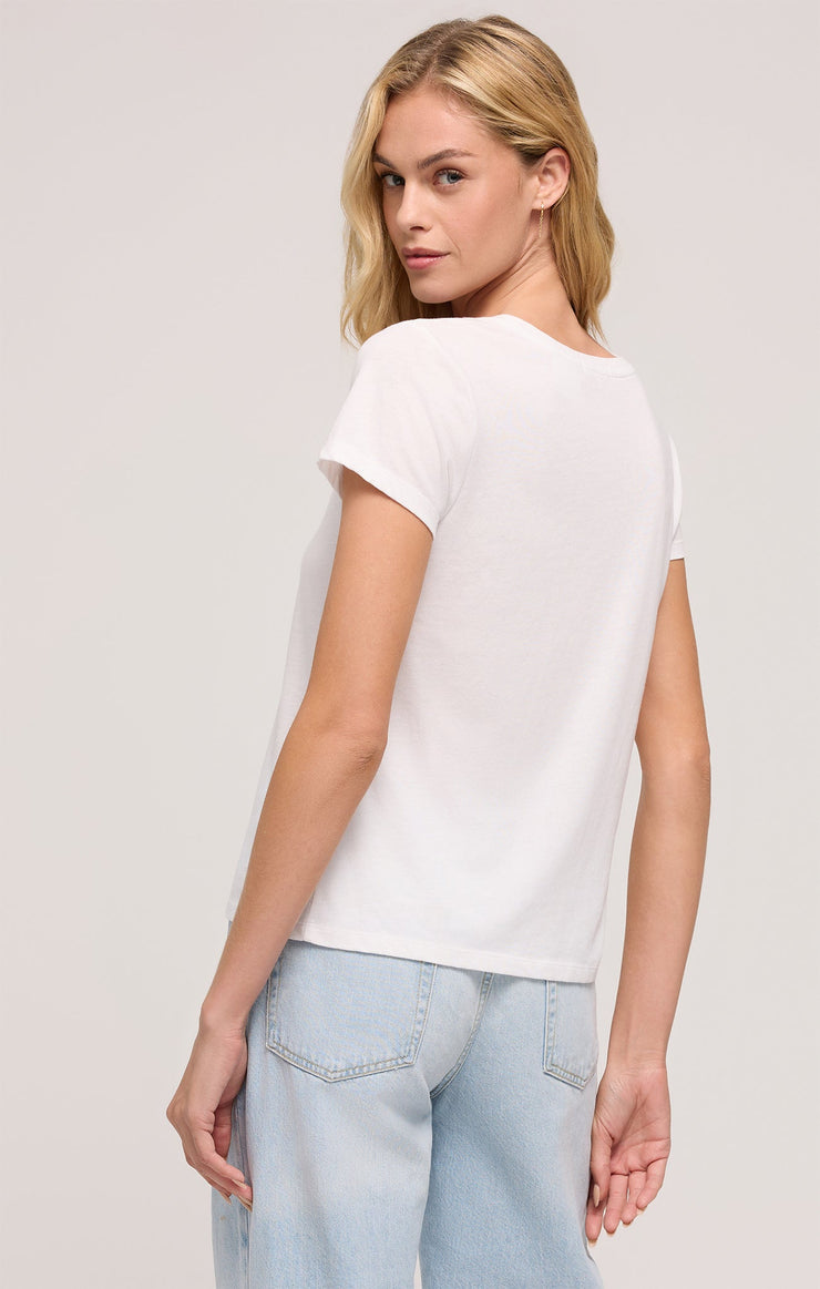 Tops Anywhere Scoop Neck Tee White