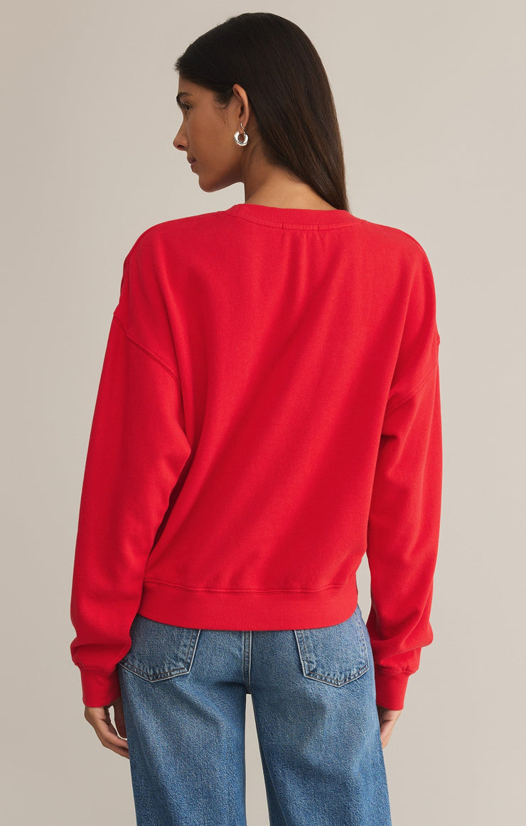 Tops First Date Fleece Sweatshirt Cherry