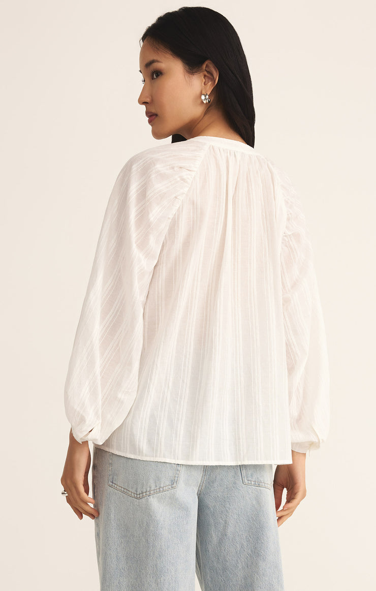 Tops Wren Button Up Top White