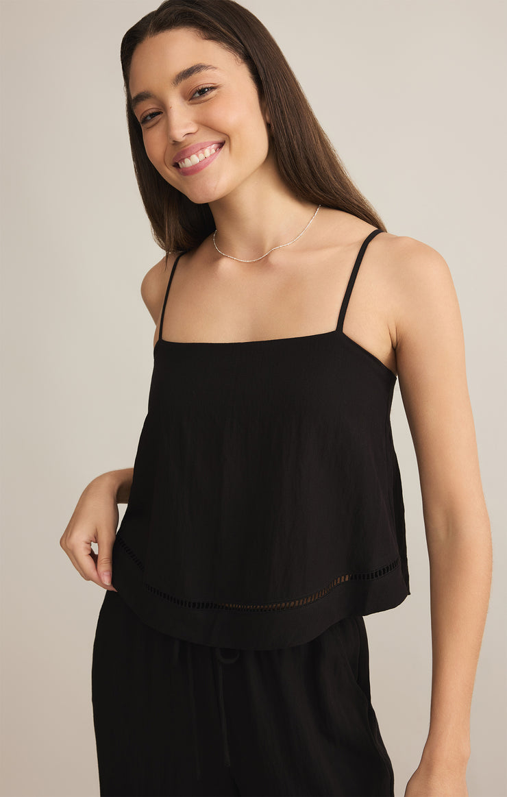 Tops La Luz Textured Tank Black