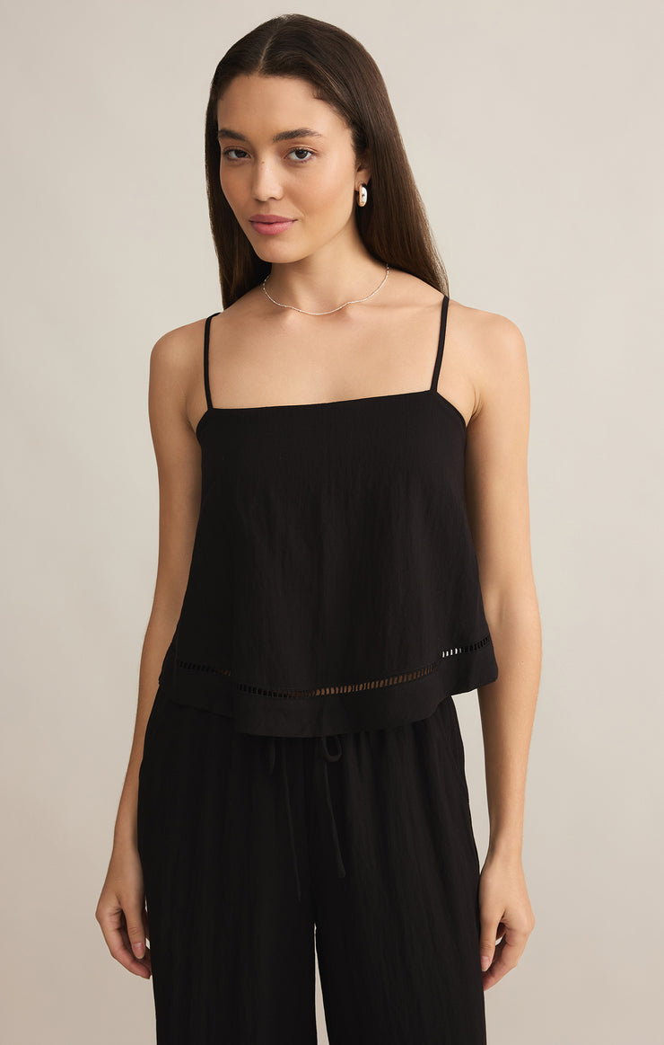 Tops La Luz Textured Tank Black