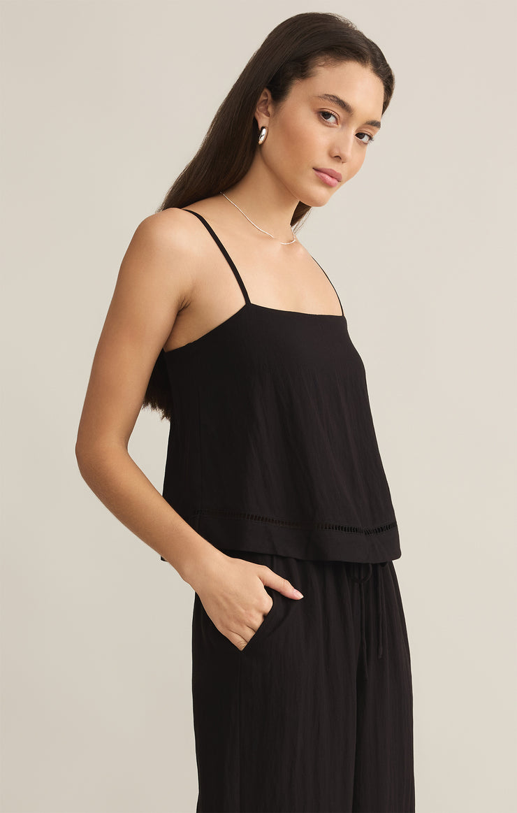 Tops La Luz Textured Tank Black