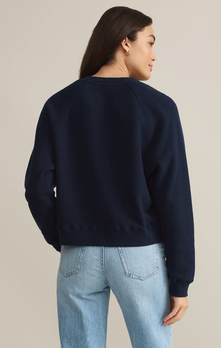 Tops Avenue V-Neck Sweatshirt Eclipse