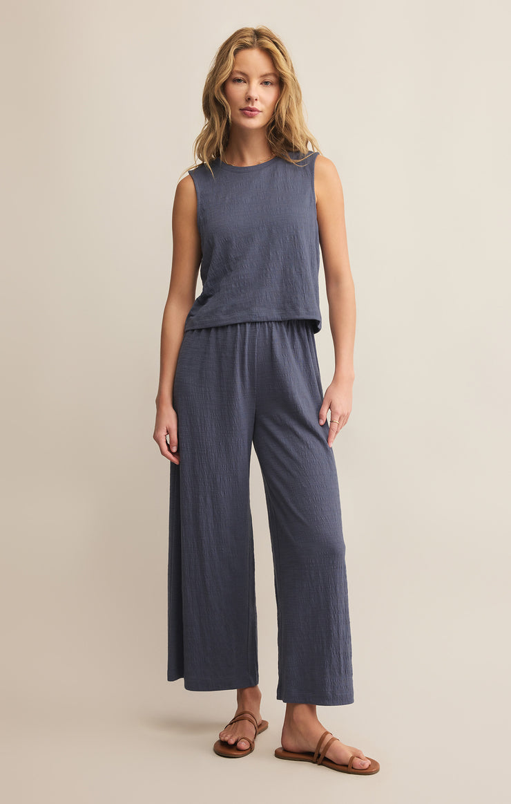 Tops Sloane Textured Slub Top Worn Blue