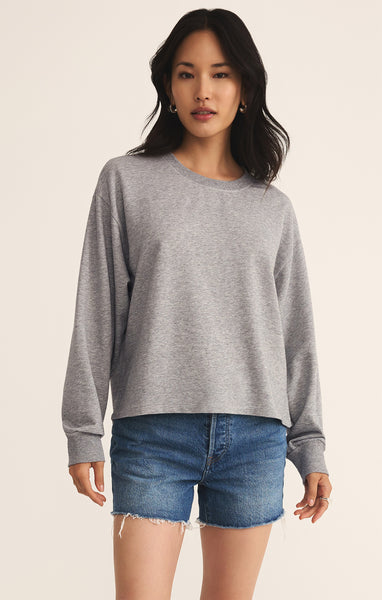 Rhinestone Cut Out Sweatshirt - Heather Grey – Carbon38