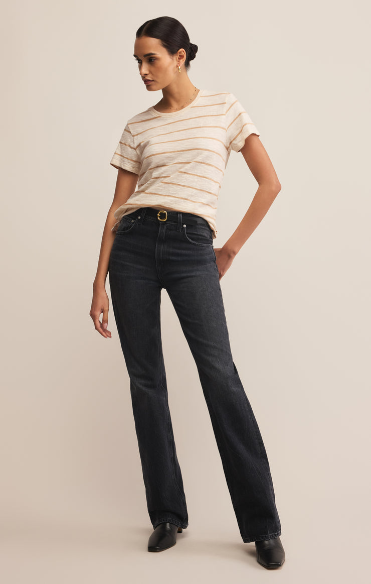 Tops Foundation Premium Striped Tee Biscuit