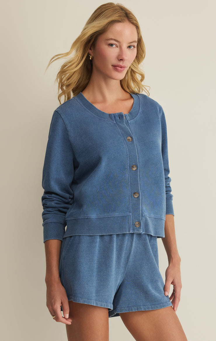 Daily Knit Denim Cardigan