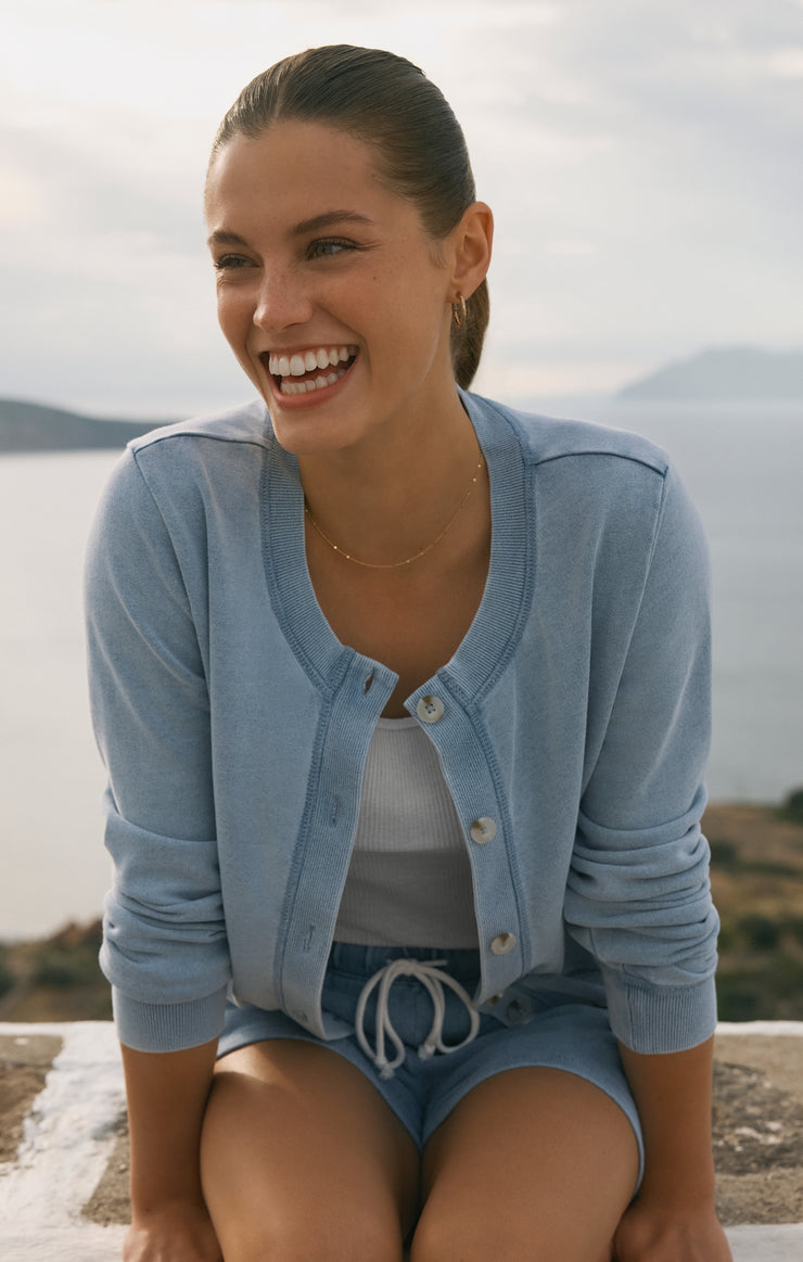 Daily Knit Denim Cardigan