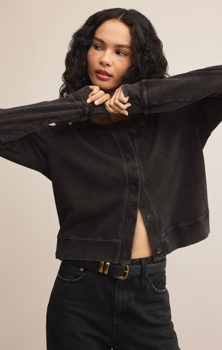 Tops Daily Knit Denim Cardigan Daily Knit Denim Cardigan